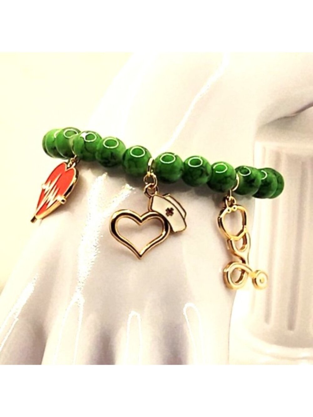 Nurse Charm Bracelet, Healthcare Worker Gift, CNA RN Bracelet, Medical Assistant